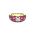 Goldring mit Rubinen und Diamanten