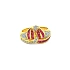 Goldring mit Rubinen und Diamanten