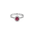 Goldring mit Rubin und Diamanten