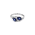 Goldring mit Saphir und Diamanten