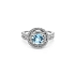 Goldring mit Blautopas und Diamanten