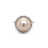 Goldring mit Naturperle und Diamanten