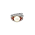 Goldring mit Naturperle, rosa Saphiren und Diamanten
