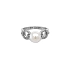 Goldring mit Naturperle und Diamanten