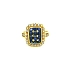 Goldring mit Saphiren und Diamanten