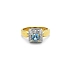 Goldring mit Aquamarin und Diamanten