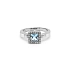 Goldring mit Blautopas und Diamanten
