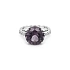 Goldring mit lila Spinell und Diamanten