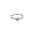 Smaragdring mit Diamanten aus Weißgold
