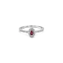 Rubinring mit Diamanten aus Weißgold