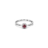 Rubinring mit Diamanten aus Weißgold
