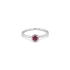 Rubinring mit Diamanten aus Weißgold