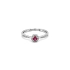 Rubinring mit Diamanten aus Weißgold