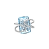 Goldring mit Blautopas und Diamanten
