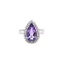 Goldring mit Amethyst und Diamanten