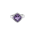 Goldring mit Amethyst und Diamanten