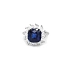 Goldring mit Saphir und Diamanten