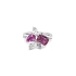 Crivelli Goldring mit rosa Saphiren und Diamanten