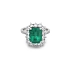 Goldring mit Smaragd und Diamanten