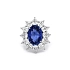 Goldring mit Saphir und Diamanten