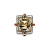Goldring mit Topas und Diamanten