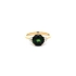 Goldring Grüner Turmalin und Diamanten