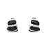 Goldohrringe mit Onyx und Diamanten