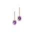 Goldohrringe mit Amethysten und Diamanten