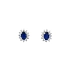 Goldohrringe mit Saphiren und Diamanten