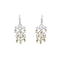 Goldohrringe mit gelben und weißen Diamanten