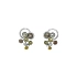 Goldohrringe mit farbigen Diamanten