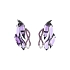 Goldohrringe mit Amethysten, rosa Saphiren und Diamanten