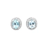 Goldohrringe mit Aquamarinen und Diamanten