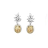 Goldohrringe mit gelbem Diamanten