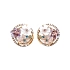 Gold-Ohrringe Halbedelsteine und Diamanten
