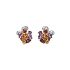 Gold-Ohrringe Halbedelsteine und Diamanten