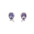 Gold-Ohrringe Amethyste und Diamanten