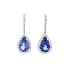 Luxuriöse Ohrringe mit blauen Tansaniten und Diamanten