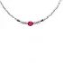 Goldhalskette mit Rubin und Diamanten