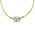 Gold Halskette mit natürlichen Perlen und Diamanten