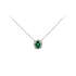 Gold Halskette Smaragd und Diamanten