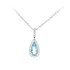 Luxusschmuck mit Aquamarin in Tropfenform und Damant Halo