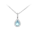 Luxuriöse Halskette mit Aquamarin in Kombination mit Diamanten