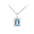 Glänzender Aquamarin in Kombination mit Diamantglanz - Luxus-Halskette