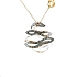 Gold-Anhänger mit Perle und farbigen Diamanten