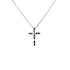 Gold-Anhänger Kreuz mit schwarzen Diamanten