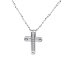 Gold-Anhänger Kreuz Zancan Insignia mit Diamanten EC584B