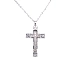 Gold-Anhänger Kreuz Zancan Insignia mit Diamanten EC592BR