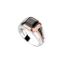 Gold Herrenring Zancan mit schwarzen Diamanten