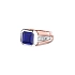 Goldener Herrenring Zancan mit Saphir und Diamanten